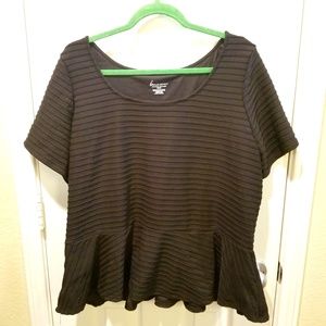 Beautiful Lane Bryant Black Peplum Top
